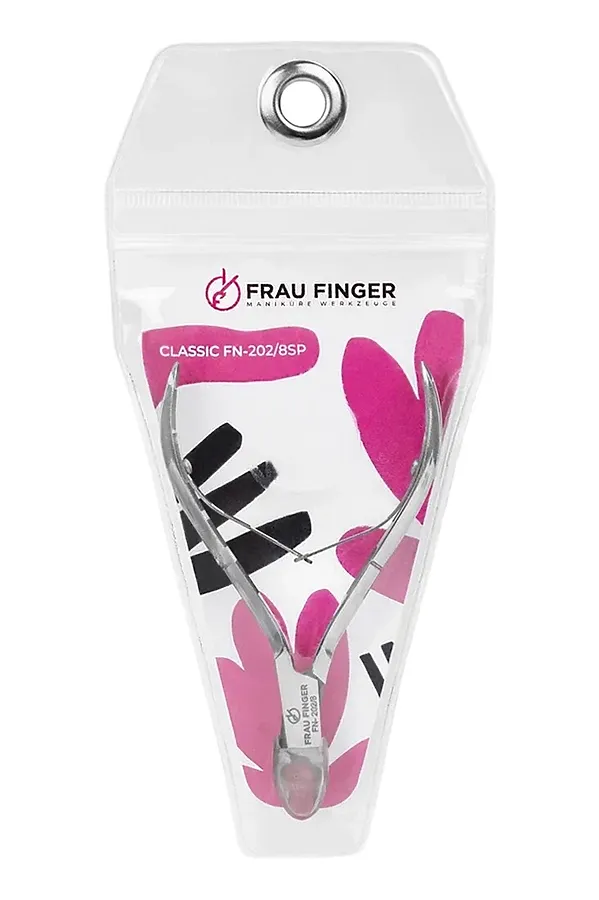 Frau Finger Кусачки маникюрные для кутикулы / Classic FN-202/8SP, двойная пружина, ручная заточка, 7 мм KRISTALLER, серый - фото 1