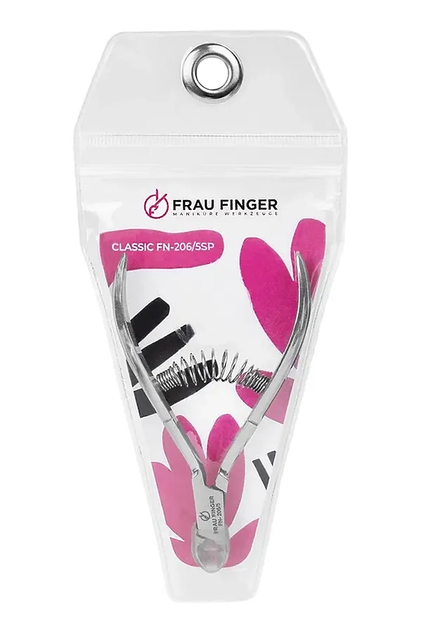 Frau Finger Кусачки маникюрные для кутикулы / Classic FN-206/5SP, спиральная пружина, ручная заточка, 5 мм KRISTALLER, серый - фото 1
