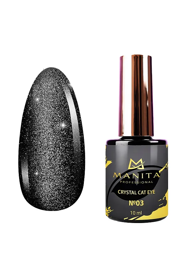 Manita Professional Гель-лак для ногтей с эффектом кошачьего глаза / Crystal Cat Eye №03, 10 мл KRISTALLER, №03 - фото 1