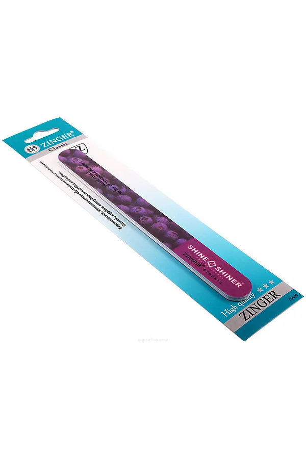 Zinger Пилка для ногтей абразивная прямая (с фруктовым запахом) / Classic SNS-06, 150/220 грит, фиолетовый KRISTALLER, фиолетовый - фото 1