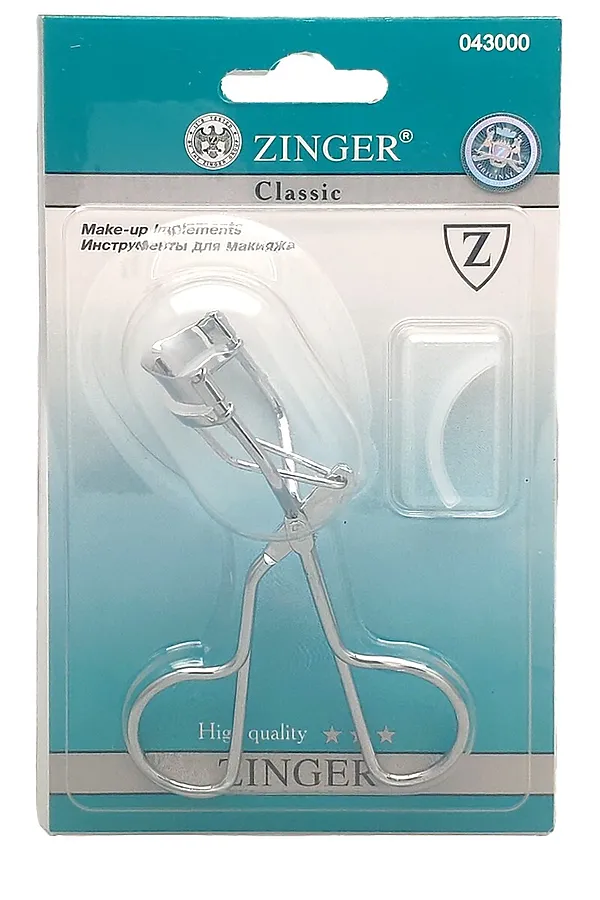 Zinger Зажим для ресниц металлический / Classic EYE-100, серебристый KRISTALLER, серебристый - фото 1