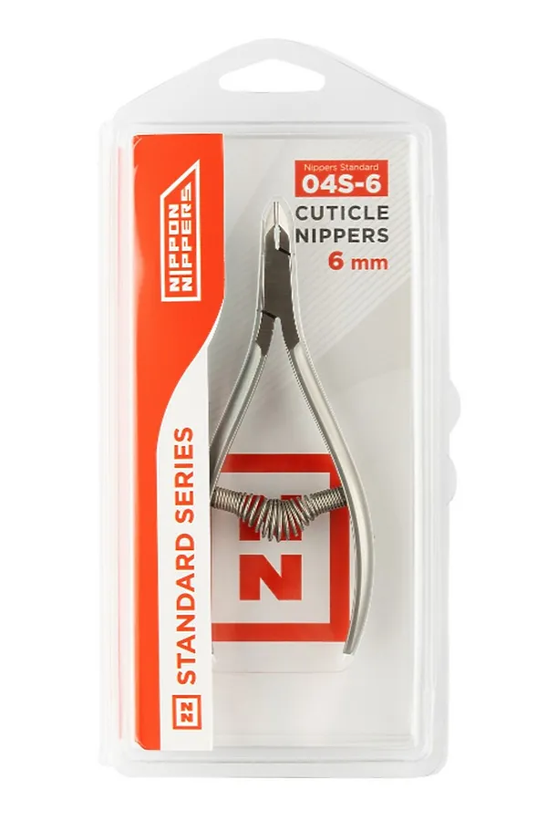 Nippon Nippers Кусачки маникюрные для кутикулы / Standard NN_NS-04S-6, спиральная пружина, ручная заточка, 6 мм KRISTALLER, серый - фото 1