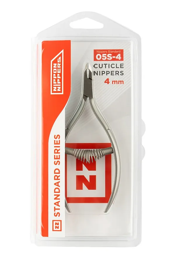 Nippon Nippers Кусачки маникюрные для кутикулы / Standard NN_NS-05S-4, спиральная пружина, ручная заточка, 4 мм KRISTALLER, серый - фото 1