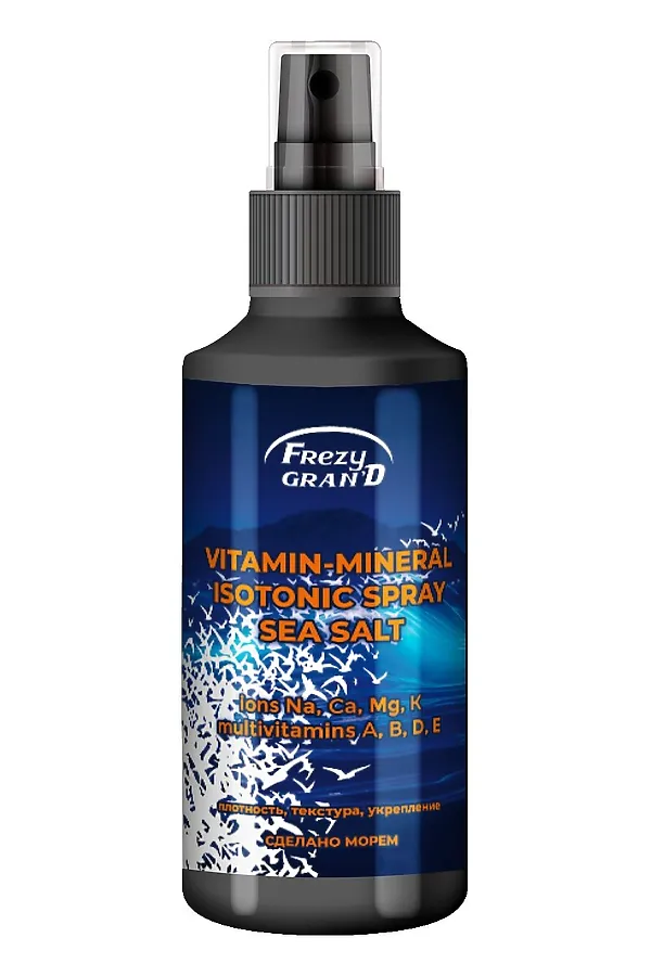 Frezy Grand Спрей-сыворотка для волос / Vitamin-Mineral Isotonic Spray Sea Salt, 150 мл KRISTALLER, черный - фото 1
