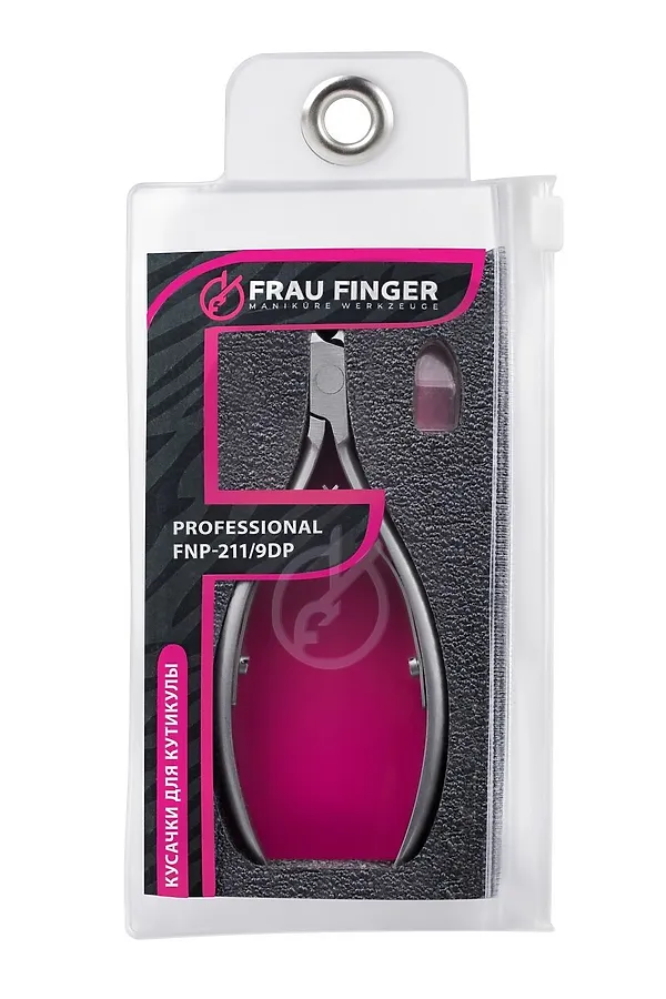 Frau Finger Кусачки маникюрные для кутикулы / Professional FNP-211/9DP, двойная пружина, ручная заточка, 9 мм KRISTALLER, серый - фото 1