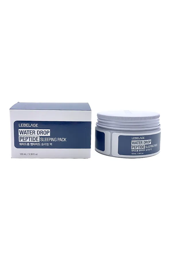 Lebelage Увлажняющая ночная аква-маска для лица с пептидами / Water Drop Water Drop Peptide Sleeping Pack, 100 мл KRISTALLER, белый - фото 1