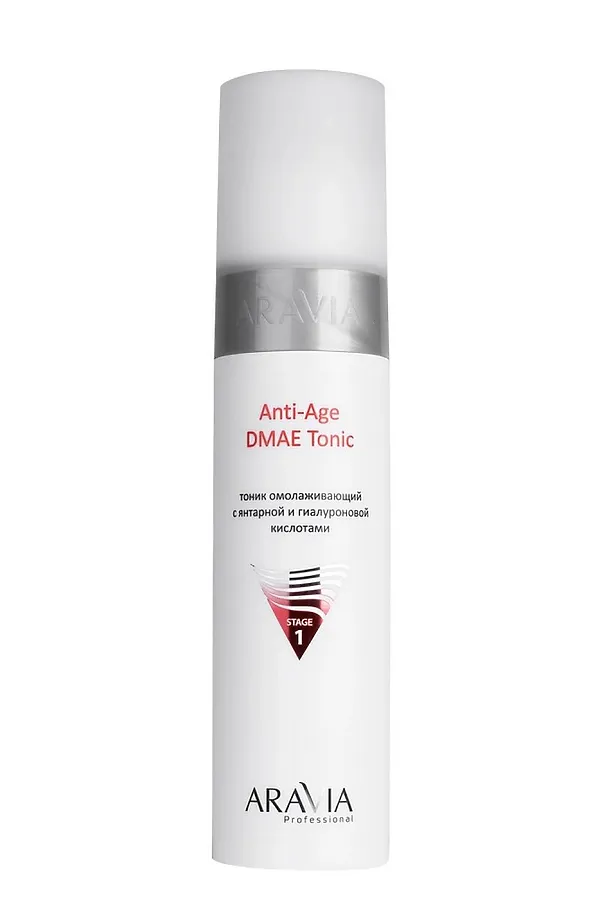 Aravia Тоник омолаживающий с янтарной и гиалуроновой кислотами / Anti-Age DMAE Tonic, 250 мл KRISTALLER, прозрачный - фото 1