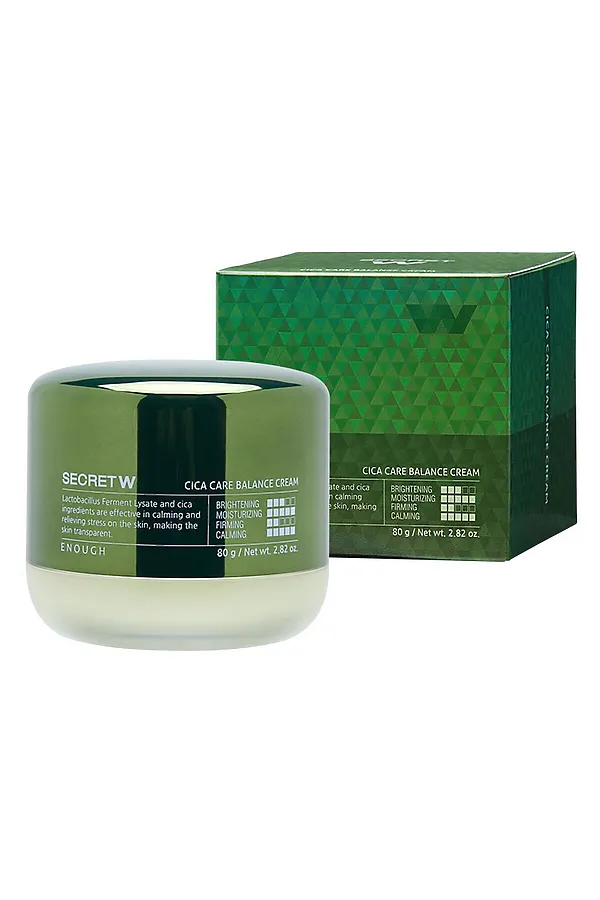 Enough Крем для лица с экстрактом центеллы азиатской / Secret With Cica Care Balance Cream, 80 г KRISTALLER, белый - фото 1