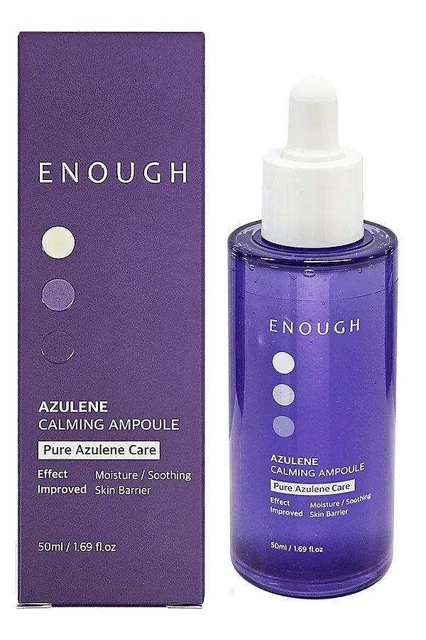 Enough Успокаивающая сыворотка для лица с азуленом / Azulene Calming Ampoule, 50 мл KRISTALLER, прозрачный - фото 1