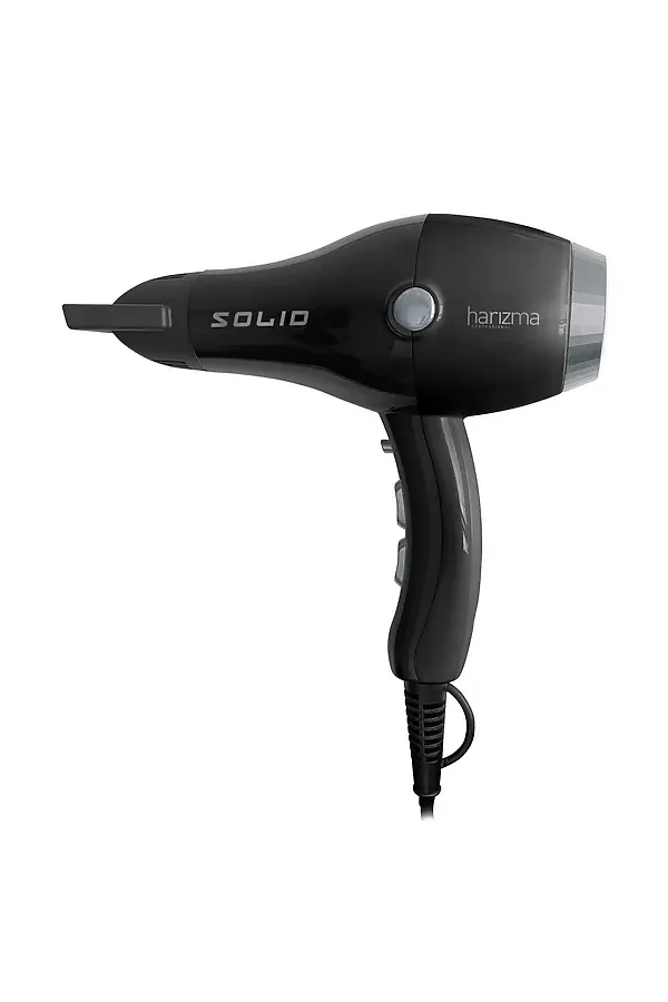 Harizma Фен для волос с бесщеточным мотором / Solid h10227, 2200 Вт, черный KRISTALLER, черный - фото 1
