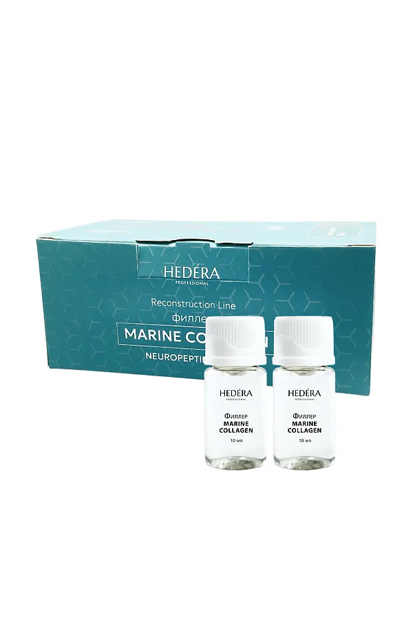 Hedera Professional Филлер для восстановления тонких, слабых волос / MARINE COLLAGEN, 10 мл x 10 KRISTALLER, прозрачный - фото 1