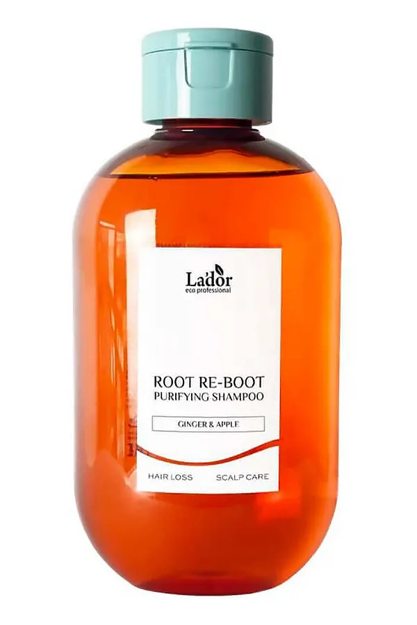 Lador Шампунь для чувствительной кожи головы / Root Re-Boot Purifying Shampoo Ginger & Apple, 300 мл KRISTALLER, прозрачный - фото 1