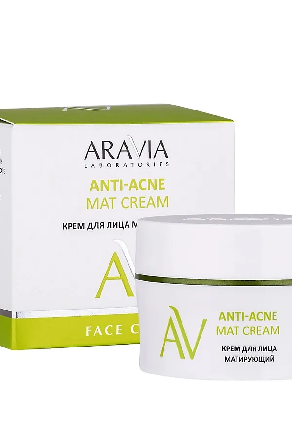 Aravia Laboratories Крем для лица матирующий / Anti-Acne Mat Cream, 50 мл KRISTALLER, белый - фото 1