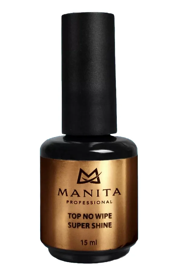 Manita Professional Топ для гель-лака без липкого слоя / No Wipe Super Shine, 15 мл KRISTALLER, прозрачный - фото 1