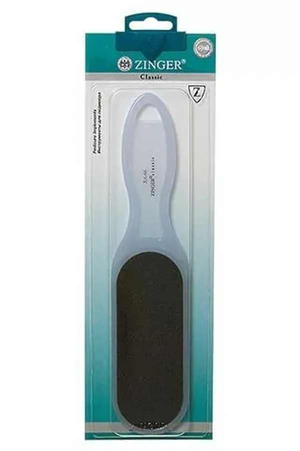 Zinger Тёрка педикюрная двусторонняя абразивная / Classic RA-66, 100/180 грит, белый KRISTALLER, белый - фото 1