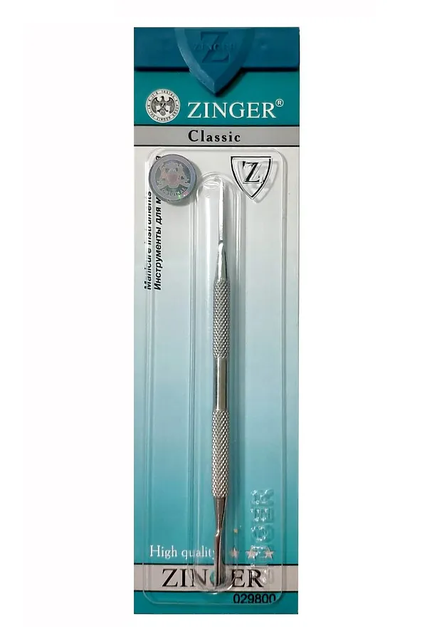 Zinger Шабер для маникюра двусторонний / Classic ME40 S, серебристый,12 см KRISTALLER, серый - фото 1