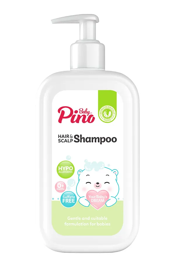 Baby Pino Детский шампунь для волос 0+ / Hair Shampoo, 350 мл KRISTALLER, белый - фото 1