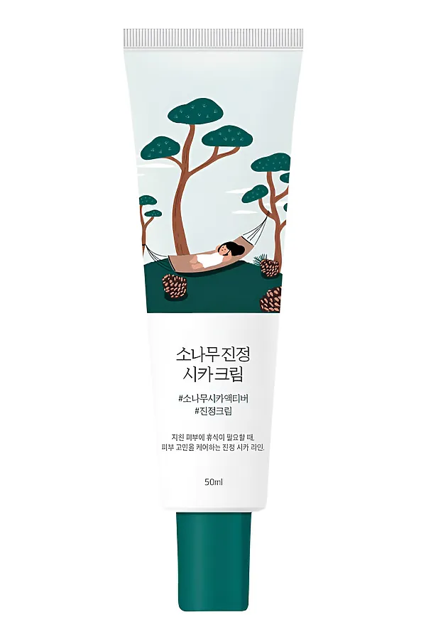 ROUND LAB Крем для проблемной кожи лица с экстрактами сосны и центеллы / Pine Calming Cica Cream, 50 мл KRISTALLER, белый - фото 1