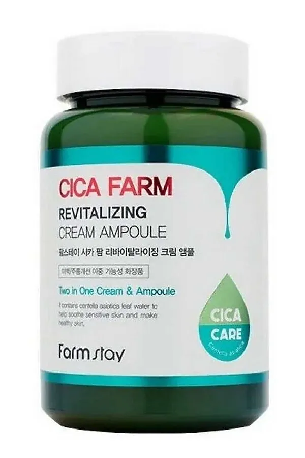 Farm Stay Восстанавливающий ампульный крем с центеллой азиатской / Cica Farm Revitalizing Cream Ampoule, 250 мл KRISTALLER, белый - фото 1
