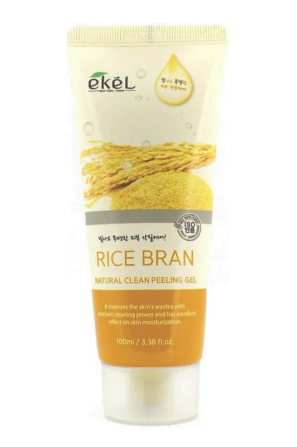 Ekel Пилинг-скатка для лица с рисовыми отрубями / Peeling Gel Rice Bran, 100 мл KRISTALLER, белый - фото 1