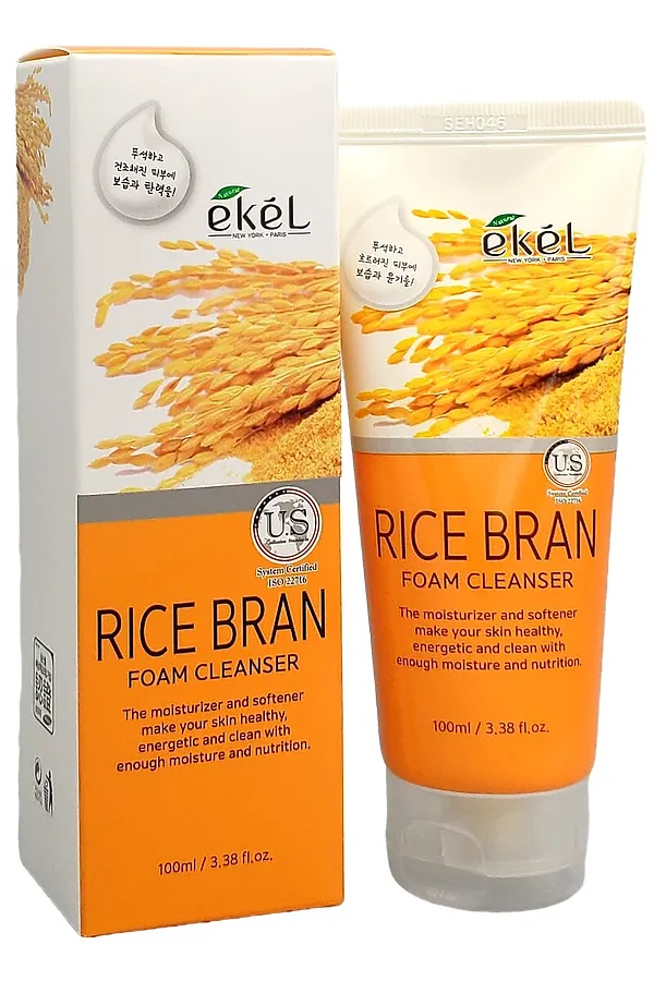 Ekel Пенка для умывания с экстрактом риса / Foam Cleanser Rice Bran, 100 мл KRISTALLER, белый - фото 1