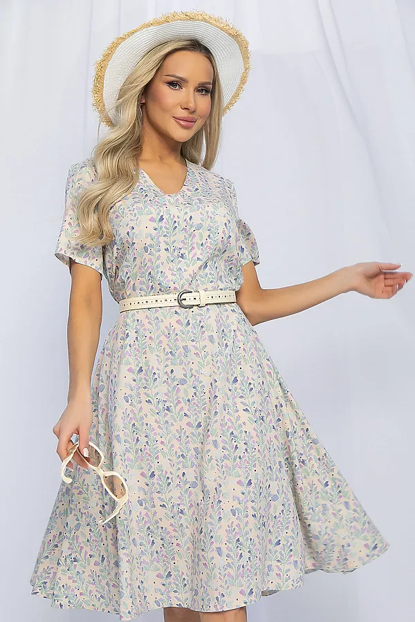 Платье LADY TAIGA, бежевое - фото 1