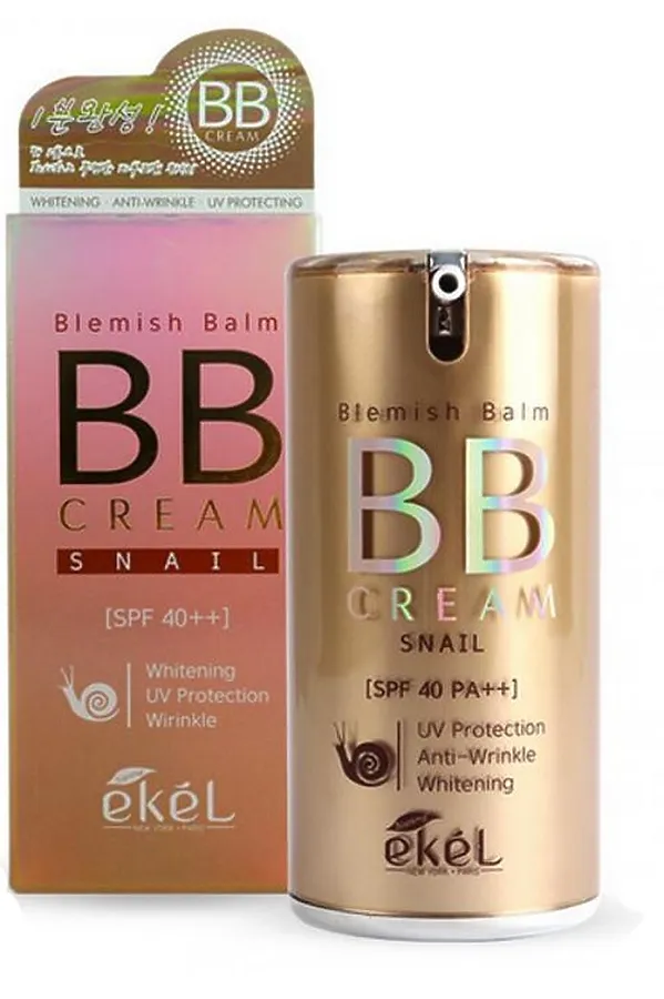 Ekel BB крем с экстрактом улитки для лица / BB Snail Cream SPF 21 Whitening Anti-Wrinkle Sun Protector 50+/PA (Pump), 50 мл УЦЕНКА KRISTALLER, телесный - фото 1
