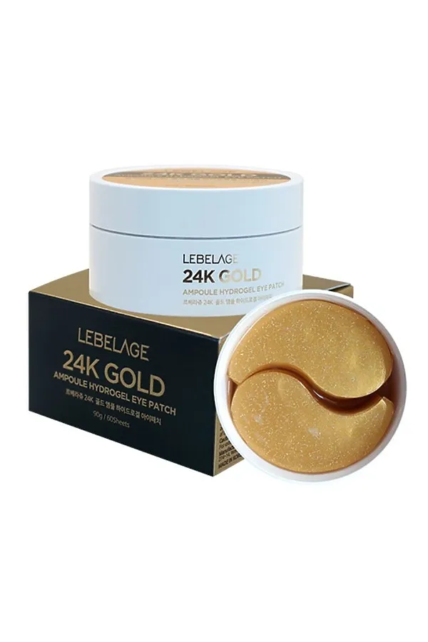 Lebelage Гидрогелевые патчи для глаз 24K Gold, 60 шт. KRISTALLER, золотой - фото 1