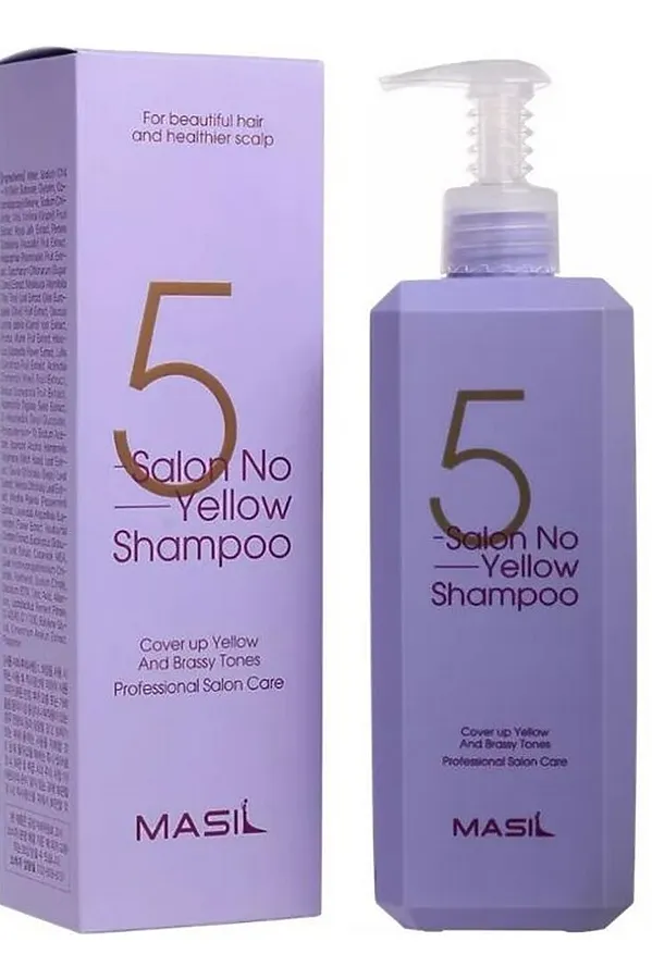 Masil Шампунь для нейтрализации желтизны волос / 5 Salon No Yellow Shampoo, 500 мл KRISTALLER, белый - фото 1