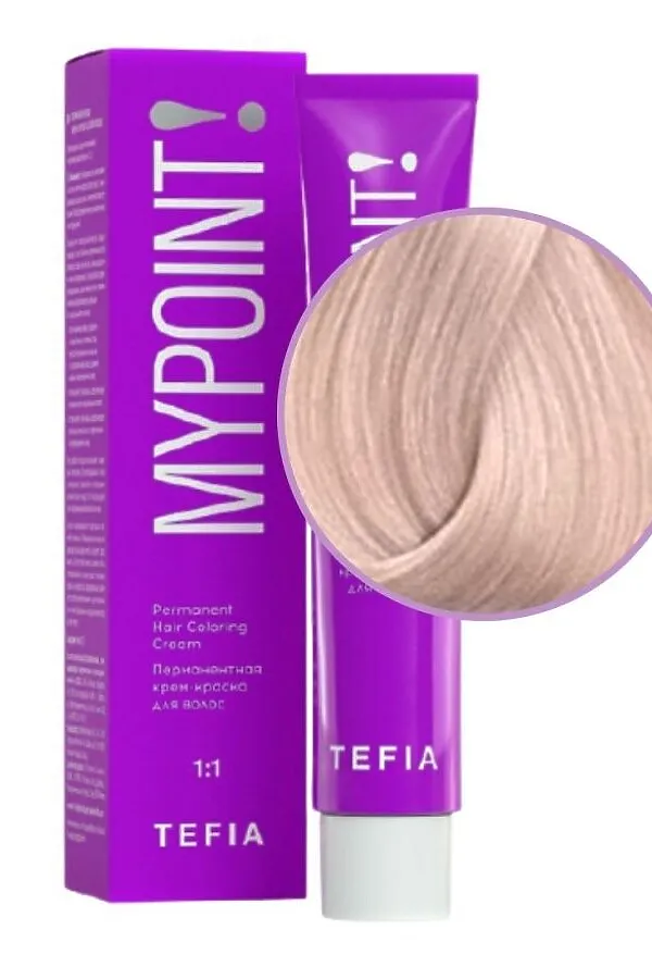 TEFIA Mypoint 9.6 Гель-краска для волос тон в тон / Очень светлый блондин махагоновый, безаммиачная, 60 мл KRISTALLER, очень светлый блондин махагоновый - фото 1
