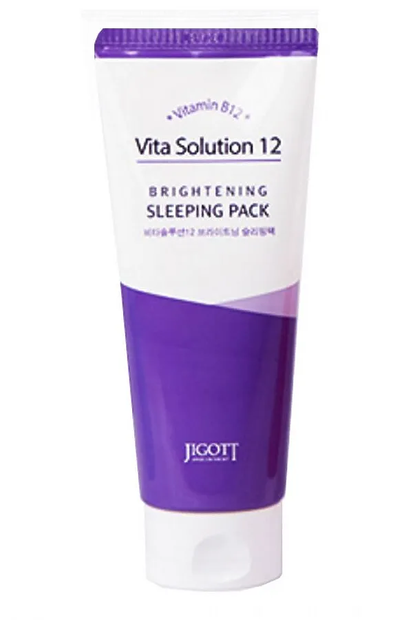 Jigott Осветляющая ночная маска для лица / Vita Solution 12 Brightening Sleeping Pack, 180 мл KRISTALLER, белый - фото 1