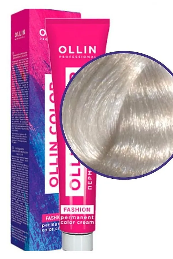 Ollin Перманентная крем-краска для волос / Fashion Color, анти-желтый, 60 мл KRISTALLER, анти-желтый - фото 1