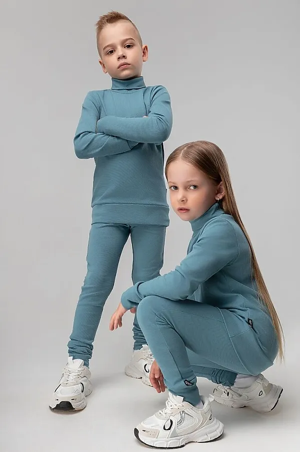 Костюм (Водолазка+Леггинсы) BODO-S, пыльно-голубой - фото 1