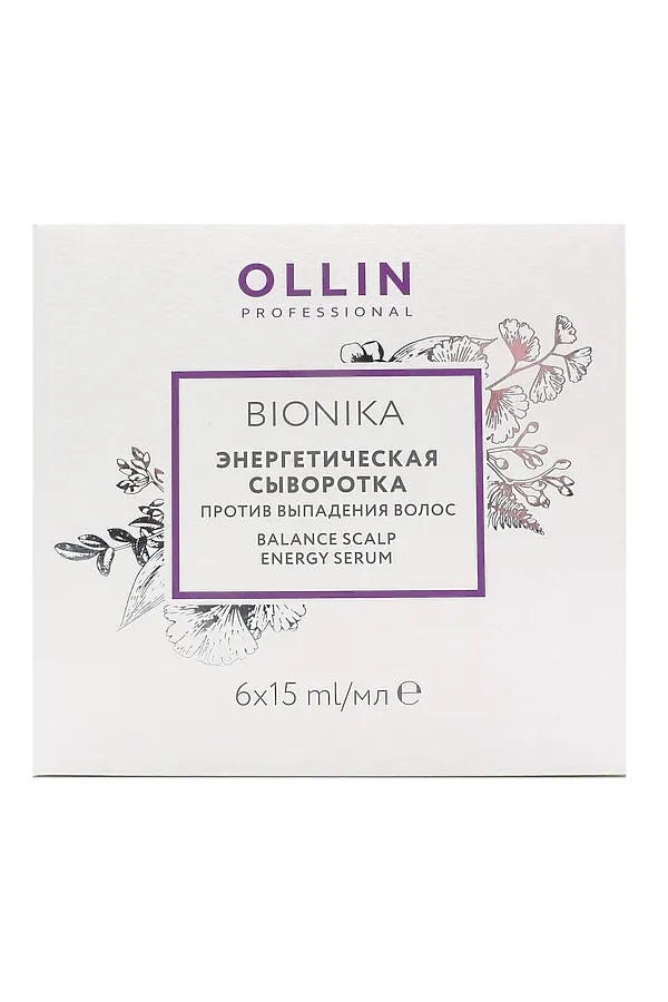 Ollin Энергетическая сыворотка против выпадения волос / Bionika, 6 шт х 15 мл KRISTALLER, бесцветный - фото 1