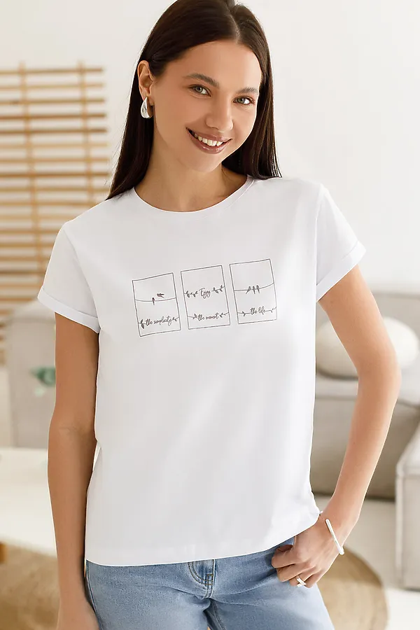 Футболка VILATTE WEAR, белый_enjoy - фото 1