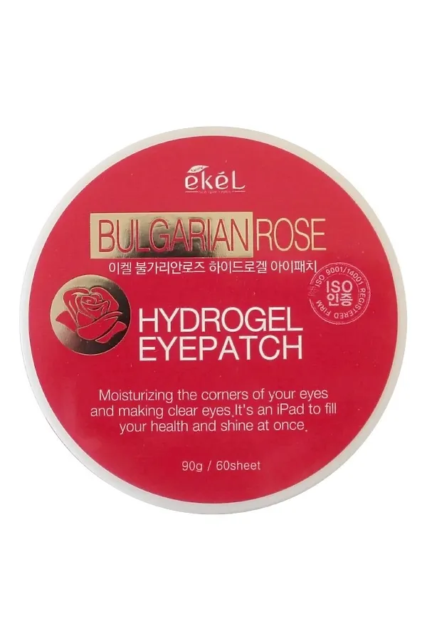 Ekel Гидрогелевые патчи для глаз с экстрактом болгарской розы / Bulgarian Rose Hydrogel Eye Patch, 60 шт. KRISTALLER, красный - фото 1