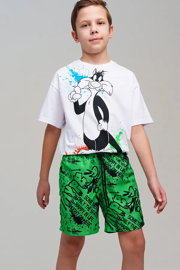 Шорты PLAYTODAY, зеленый,черный - фото 1