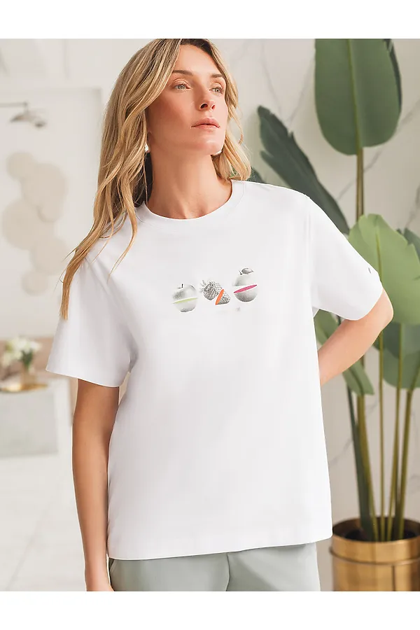 Футболка VILATTE WEAR, белый_фрукты - фото 1