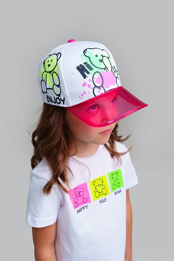 Кепка текстильная для девочек PLAYTODAY, разноцветный - фото 1