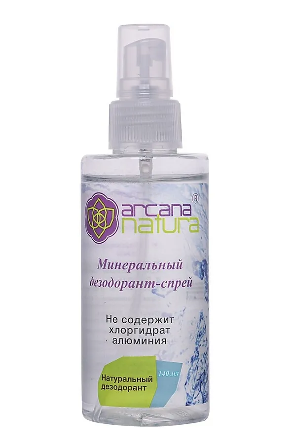 Arcana Natura Дезодорант-спрей для тела минеральный, 140 мл KRISTALLER, бесцветный - фото 1