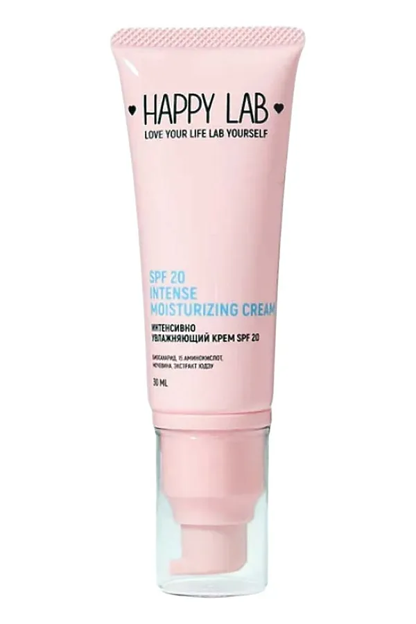 Happy Lab Крем для лица интенсивно увлажняющий / Spf 20 Intense Moisturizing Cream, 30 мл KRISTALLER, розовый - фото 1