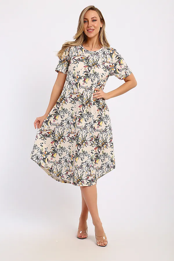 Платье 21113 НАТАЛИ, бежевый - фото 1