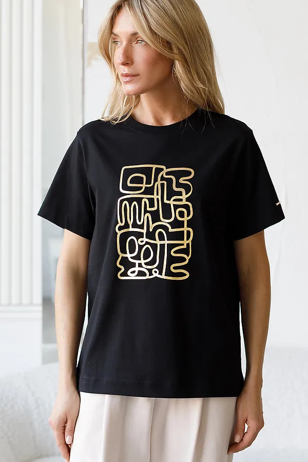 Футболка VILATTE, черный_лабирин - фото 1