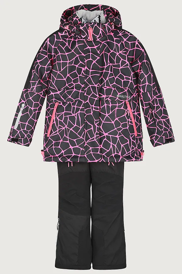 Костюм (Куртка+Брюки) NIKASTYLE, фуксия/черный - фото 1