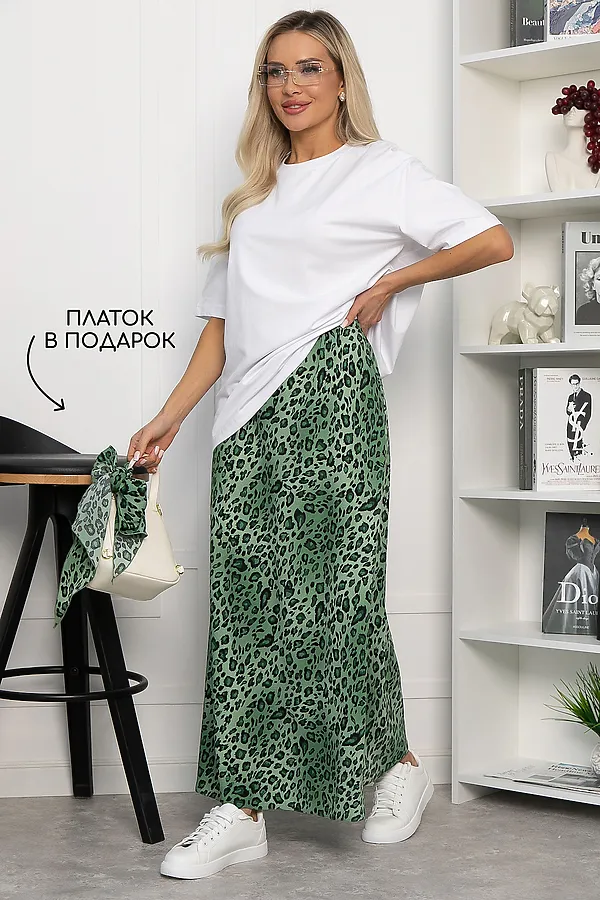 Юбка LADY TAIGA, зеленая - фото 1