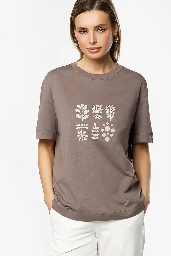 Футболка VILATTE WEAR, кофейный_modern design - фото 1