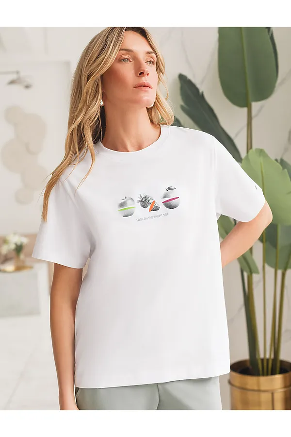 Футболка VILATTE WEAR, белый_фрукты - фото 1