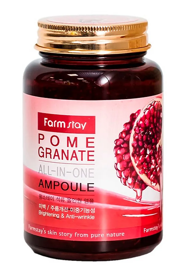 Farm Stay Ампульная сыворотка для лица с экстрактом граната / Pomegranate All-In One Ampoule, 250 мл KRISTALLER, гранат - фото 1