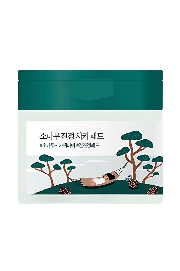 ROUND LAB Пэды для проблемной кожи лица с экстрактами сосны и центеллы  / Pine Calming Cica Pad, 50 шт. (130 мл) KRISTALLER, белый - фото 1