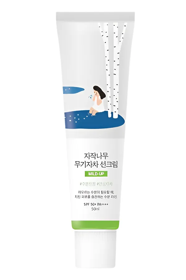 ROUND LAB Увлажняющий солнцезащитный крем с березовым соком / Birch Juice Moisturizing Mild-Up Sunscreen SPF50+ PA++++, 50 мл KRISTALLER, белый - фото 1